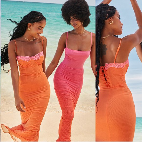 HOUSE OF CB 'Aiza' Flame Orange Maxi Dress - Picture 5 of 14